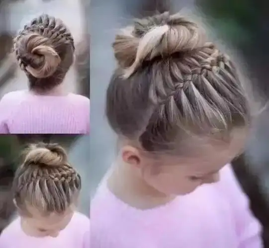 觉得有点魅力~乔皮编发可爱俏皮的编发也是小公主们最喜欢的发型之一