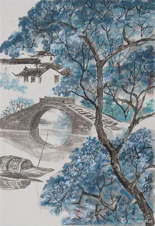 水乡_江南水乡_赵楷作品展_赵楷在线作品_赵楷纪念网站-雅昌艺术家网