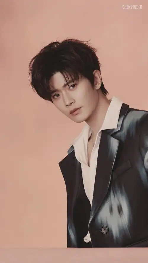 桃花姬食品品牌代言人任嘉伦##任嘉伦扎染西装