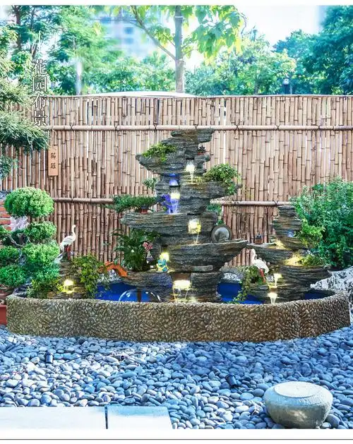 大型庭院装饰假山流水喷泉水系景观花园院内鱼池阳台户外鱼缸造景 l款
