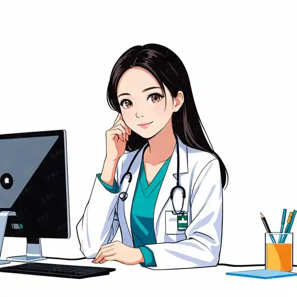 职业头像|女医生专属办公手绘卡通创意头像