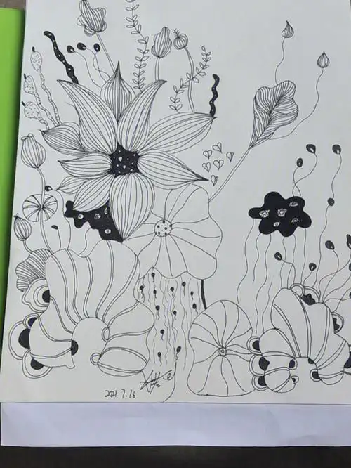 黑白线条装饰画