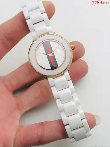 古驰石英女表(原装陶瓷表带)_手表/腕表_配件图片_收藏价格_7788钟表