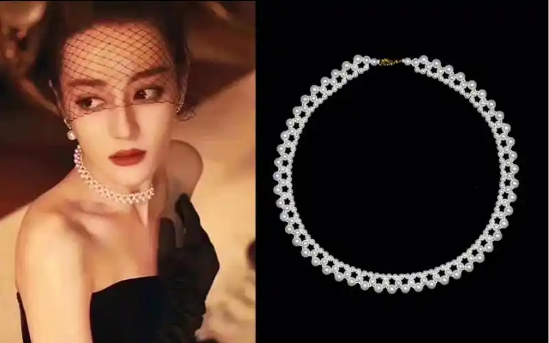项链-串一条热巴同款珍珠choker