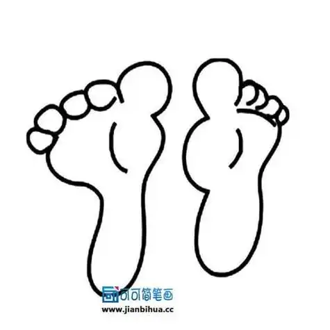 儿童小脚丫简笔画