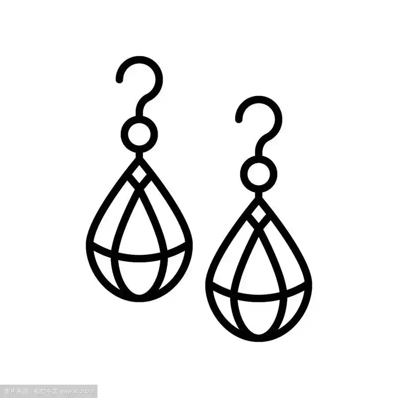 耳环孤立填充样式图标