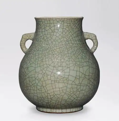 仿哥釉双耳尊-明清瓷器玉器珍玩-雅昌拍卖