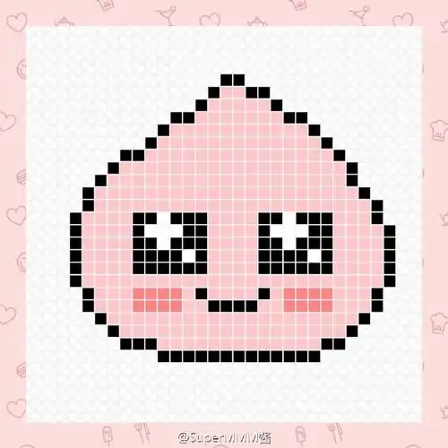 好多人问我要这个图纸,最近不在家不能拼豆好无聊所以我就画了一下.