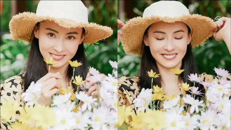 41岁张柏芝回颜值巅峰!穿印花衬衣戴草帽嫩回19岁,越来越年轻