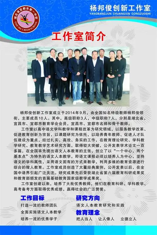 【简介】杨邦俊创新工作室