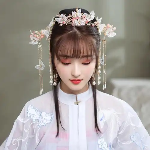 汉服流苏发簪步摇套装气女钗仙苏发发梳古风发饰