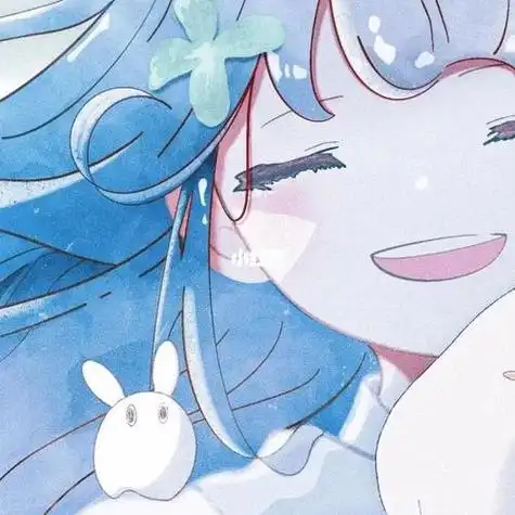 蓝色系女生头像