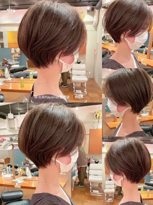 超减龄背影短发可甜可盐韩式超短发
