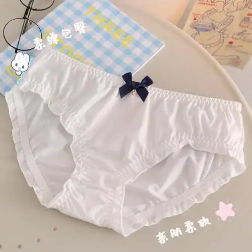 内裤女学生舒适棉质底裆中腰夏季制服诱惑高中女三角裤