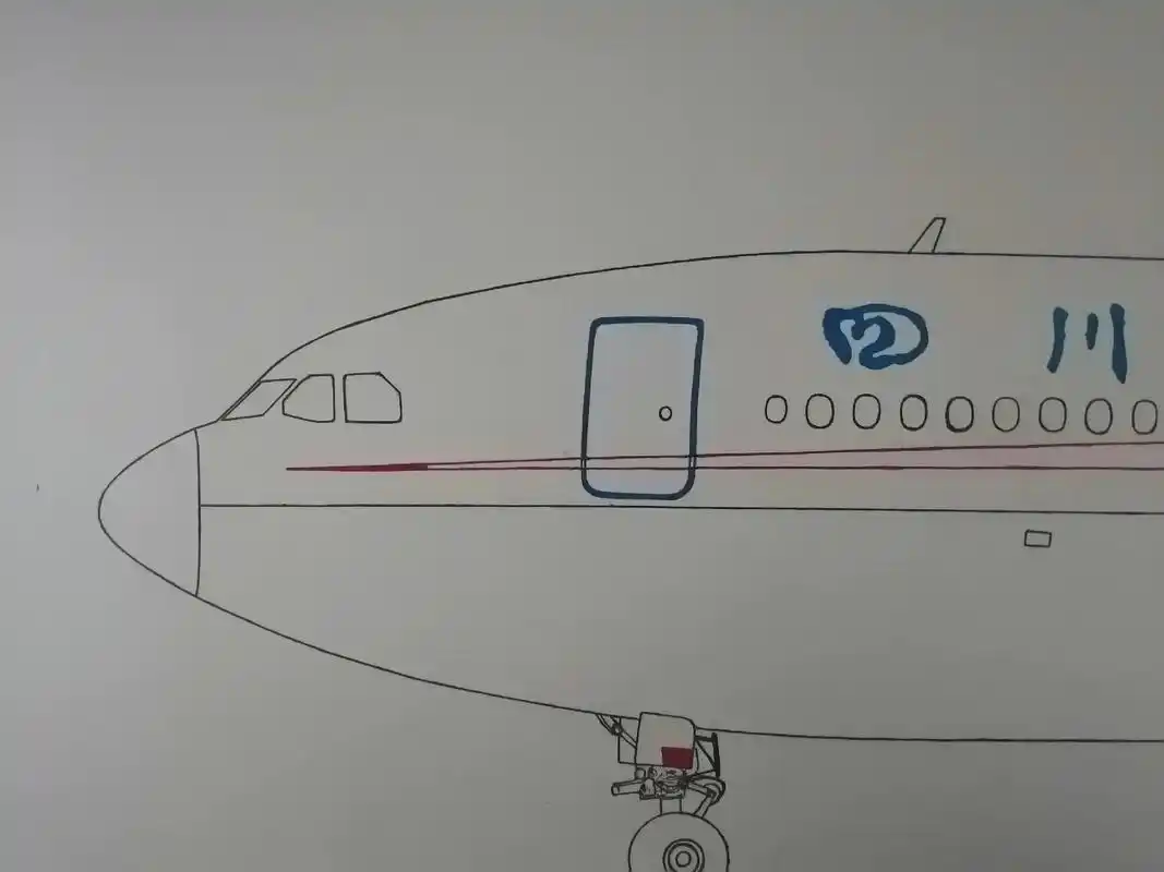 上色前的线描拍一组 #线描 #圆珠笔画 #飞机#航空爱好者 - 抖音