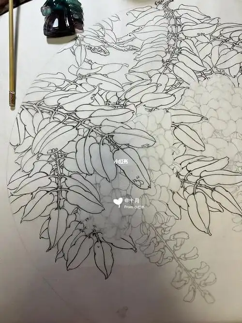 白描打卡42紫藤
