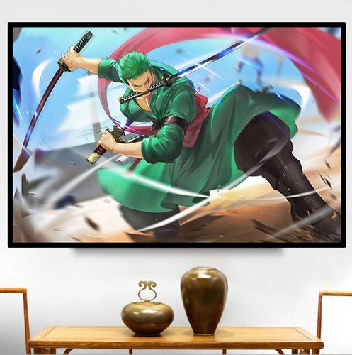 卡通动漫海贼王索隆钻石画2021新款人物儿童卧室客厅点贴十字绣5d