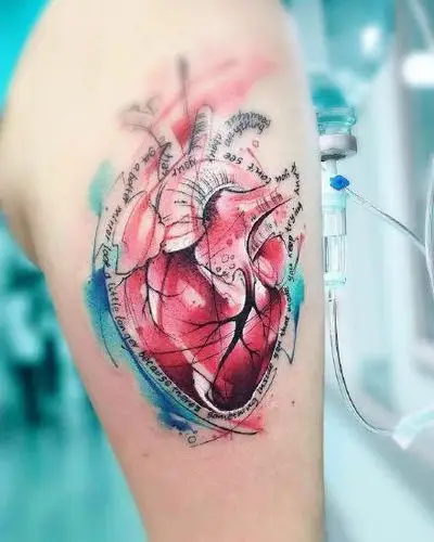 好看的8款心脏纹身作品图案(6/8)