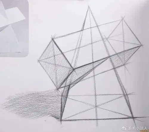 素描入门教程素描几何穿插体深入理解及临摹联系