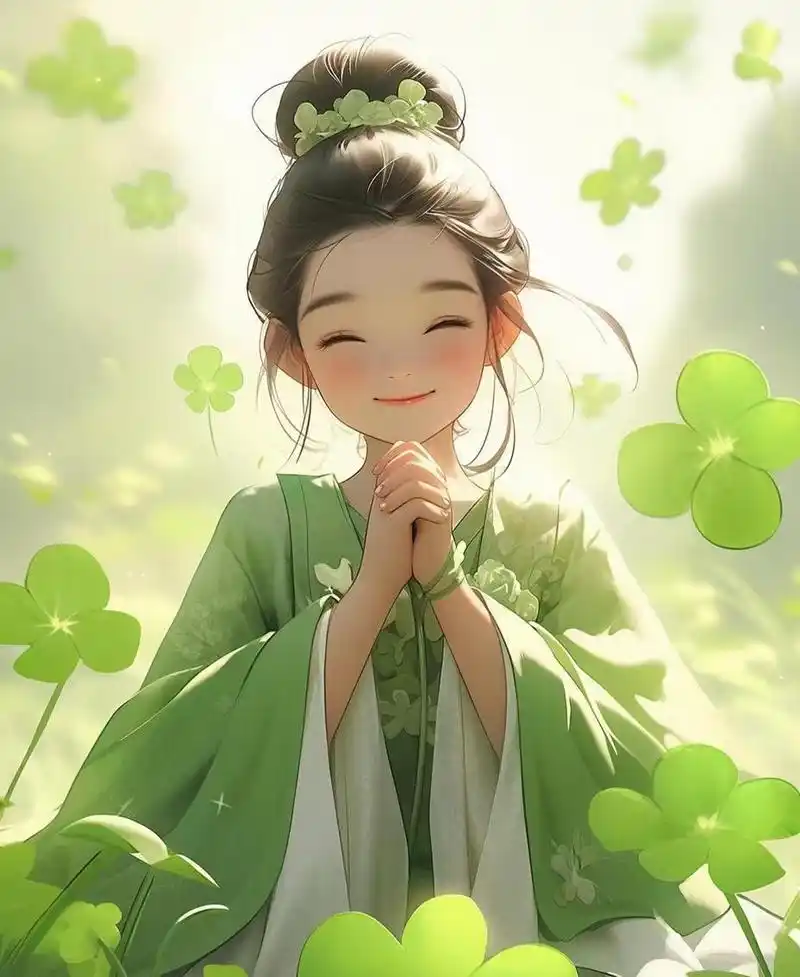 佛像古风小姐姐 清新脱俗又治愈 #绘画欣赏