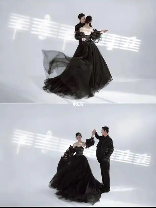黑与白是最完美的搭配05昆明婚纱照推荐