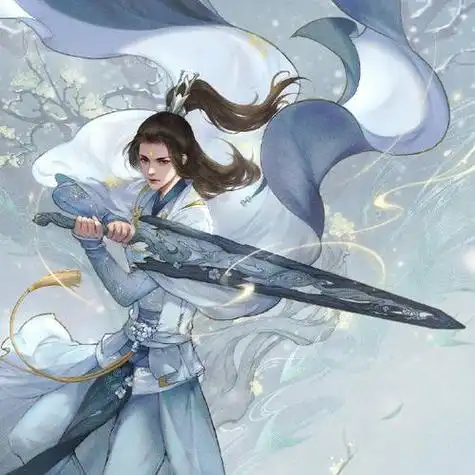 动漫头像古风仙气男拿剑