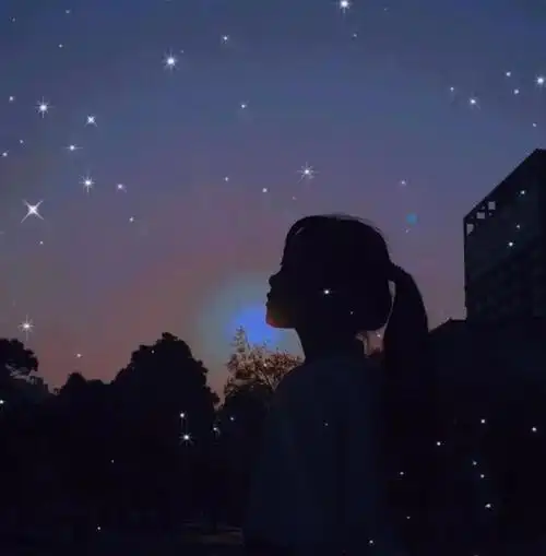 星空背影头像女生