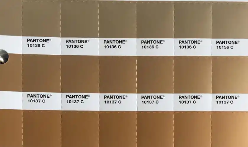 以下是近两年比较流行的金属金色色卡.