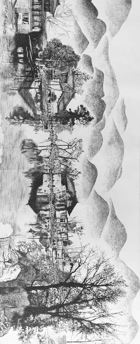 山水素描画简单好看易画 山水素描画简单好看易画初中阶段