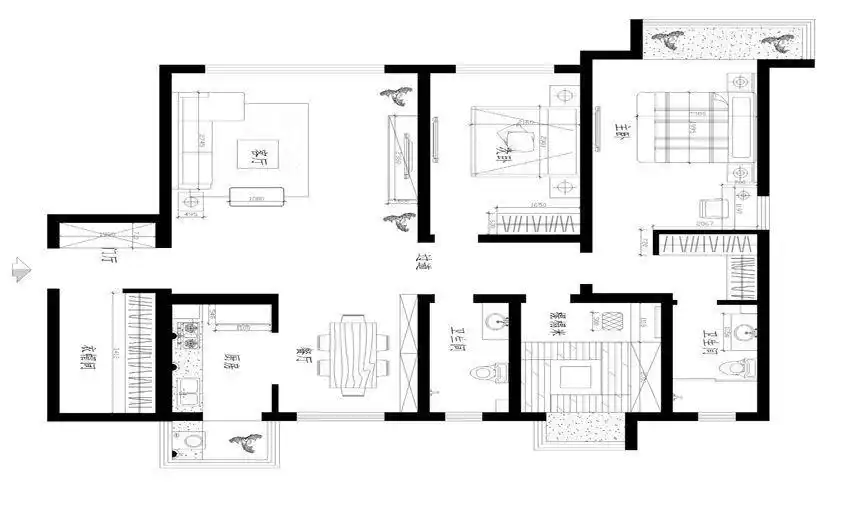 改造 户型图图片来自实创装饰上海公司在160平老房无印良品装修设计的
