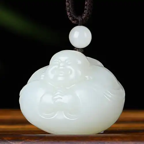 佳媛玉业和田玉立体弥勒佛玉吊坠 女士款玉坠玉石玉牌玉佩玉挂坠