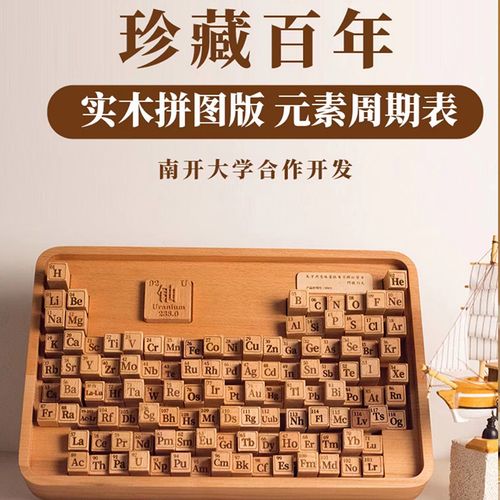 小学生儿童开学生日礼品实木拼图化学元素周期表桌面摆件教师节礼物14