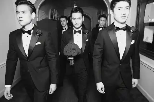 最帅伴郎团,胡歌彭于晏刘昊然马天宇,很养眼!