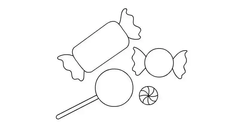 糖果简笔画