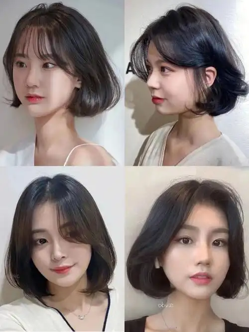 2022早春韩式短发内扣烫纯欲俏皮感