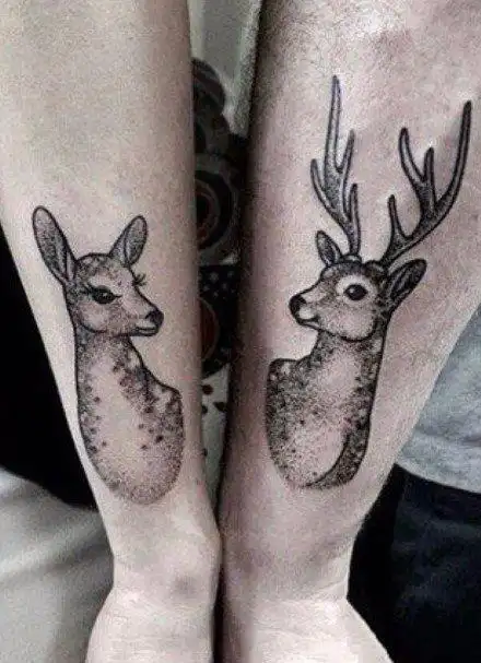 18组恋人的小清新手臂情侣纹身图案318