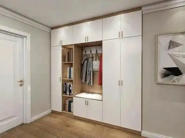 入户门玄关鞋柜收纳设计案例效果图