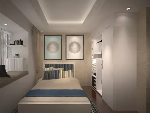 现代简约卧室效果图3dmax