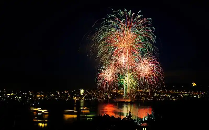 唯美绚丽的烟花美景图片桌面壁纸