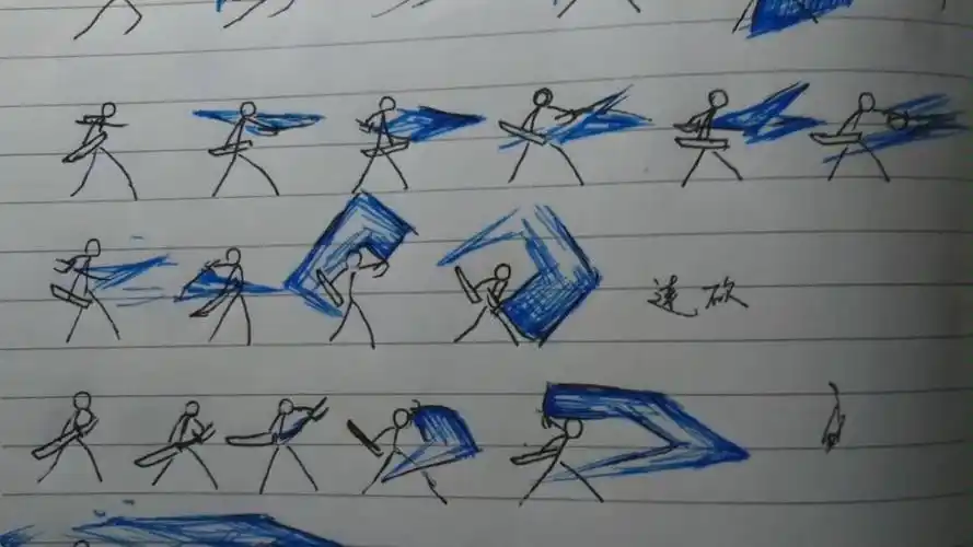 火柴人翻页分解图