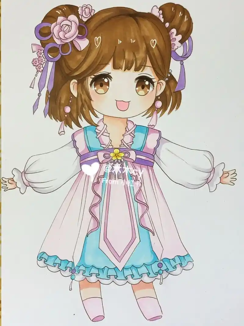 新笔上色真是太顺滑了[偷笑][偷笑] #动漫热番推荐# #q版人物# #马克