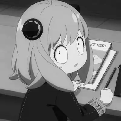 黑白可爱女生动漫人物头像图片