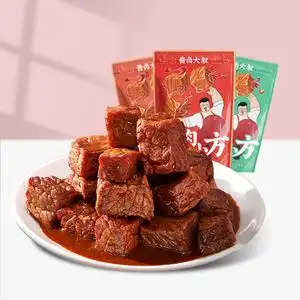 【买一送一】酱卤大叔牛肉小方100g番茄味麻辣味办公宿舍休闲零食