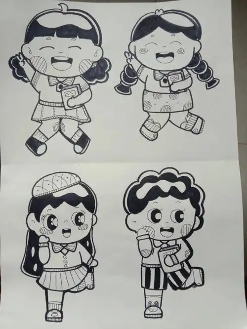 8100幼儿人物简笔画临摹