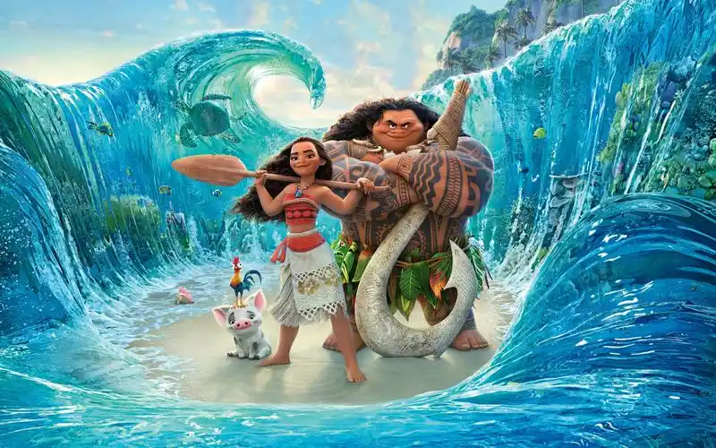 迪士尼的公主,moana,vaiana,sea,卡通,电影壁纸,剧照图片,高清壁纸