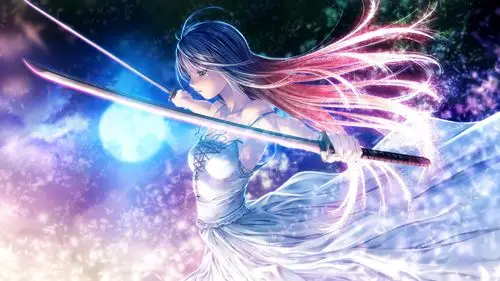 二次元美少女壁纸夜空中那么多星星到底哪一颗是我