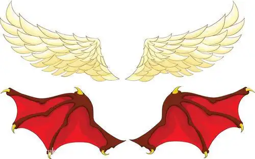 小恶魔翅膀怎么画-恶魔翅膀画法|带翅膀的小恶魔简笔画|恶魔翅膀的