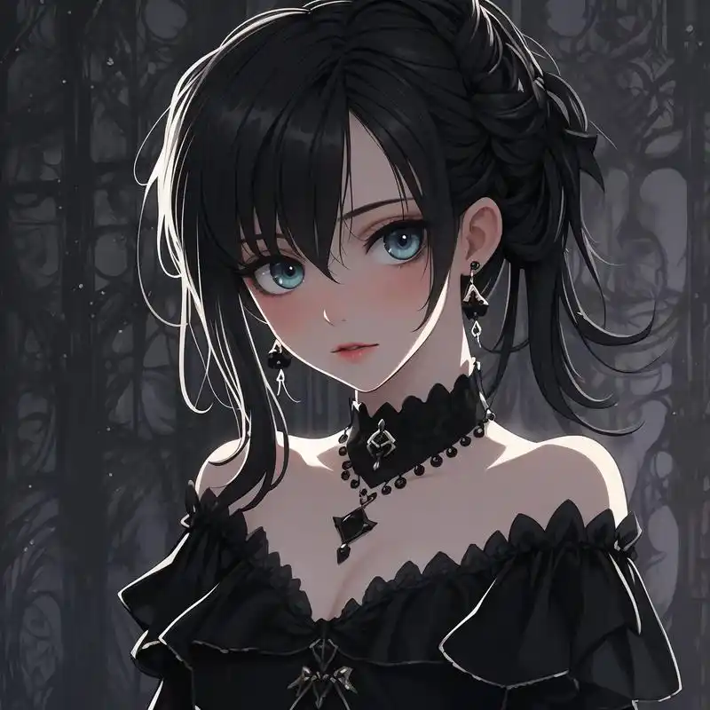 94冷酷动漫女生霸气黑暗头像94