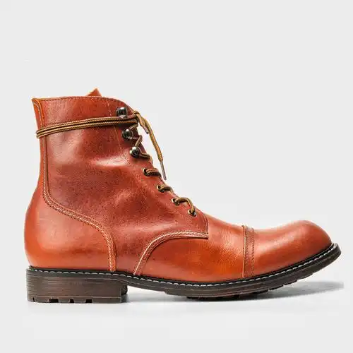 39~50头层牛皮伞兵靴疯马油蜡皮男靴男士春季红翼8111工装男靴