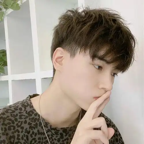 烫黑人烫免烫篇上扬刘海短碎发暖男碎盖头简约校园中分个性狼尾微分3